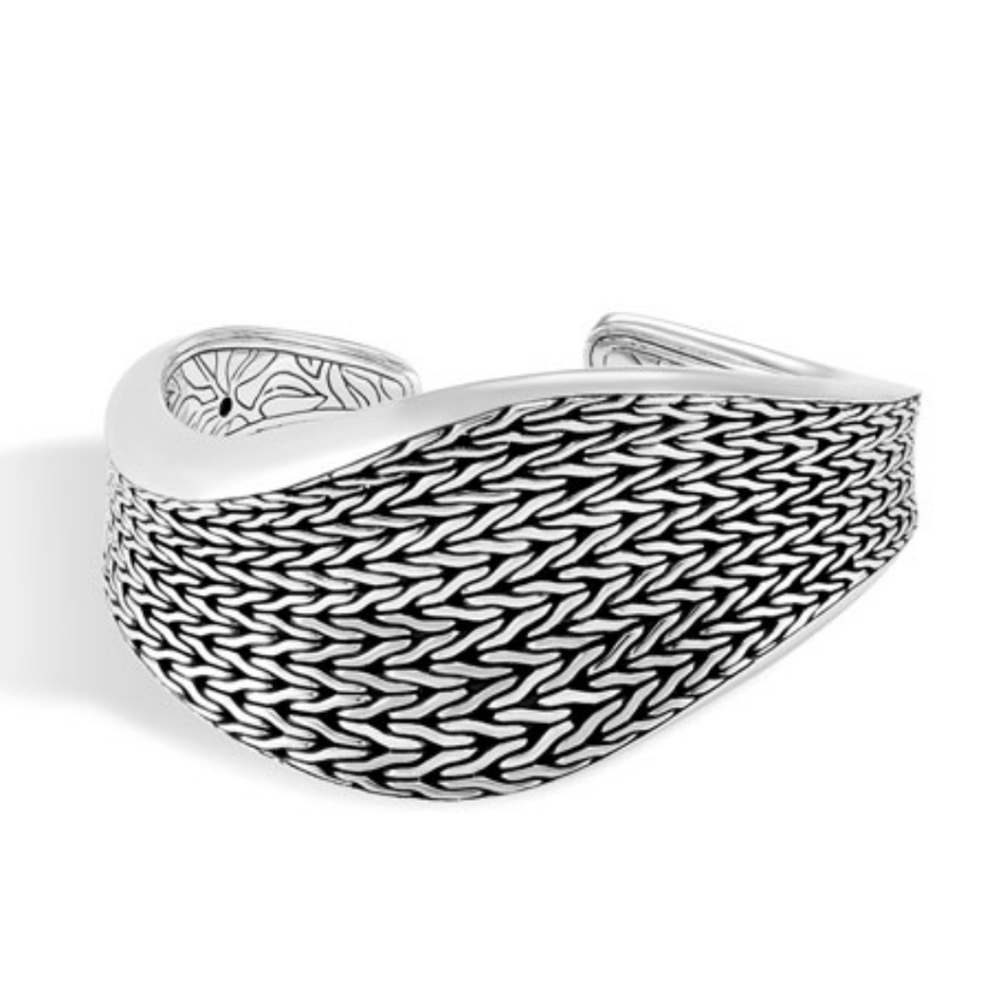 John Hardy Wave Classic Chain Collection Bracelet Cuff S-M